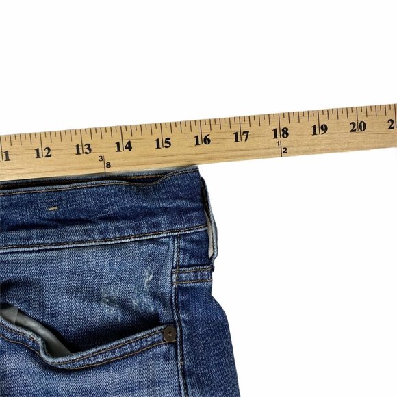 Madewell Jeans 32x32 (fit 32x29) Skinny Raw Hem‎ Shortened Stretch Denim Faded - Picture 6 of 8